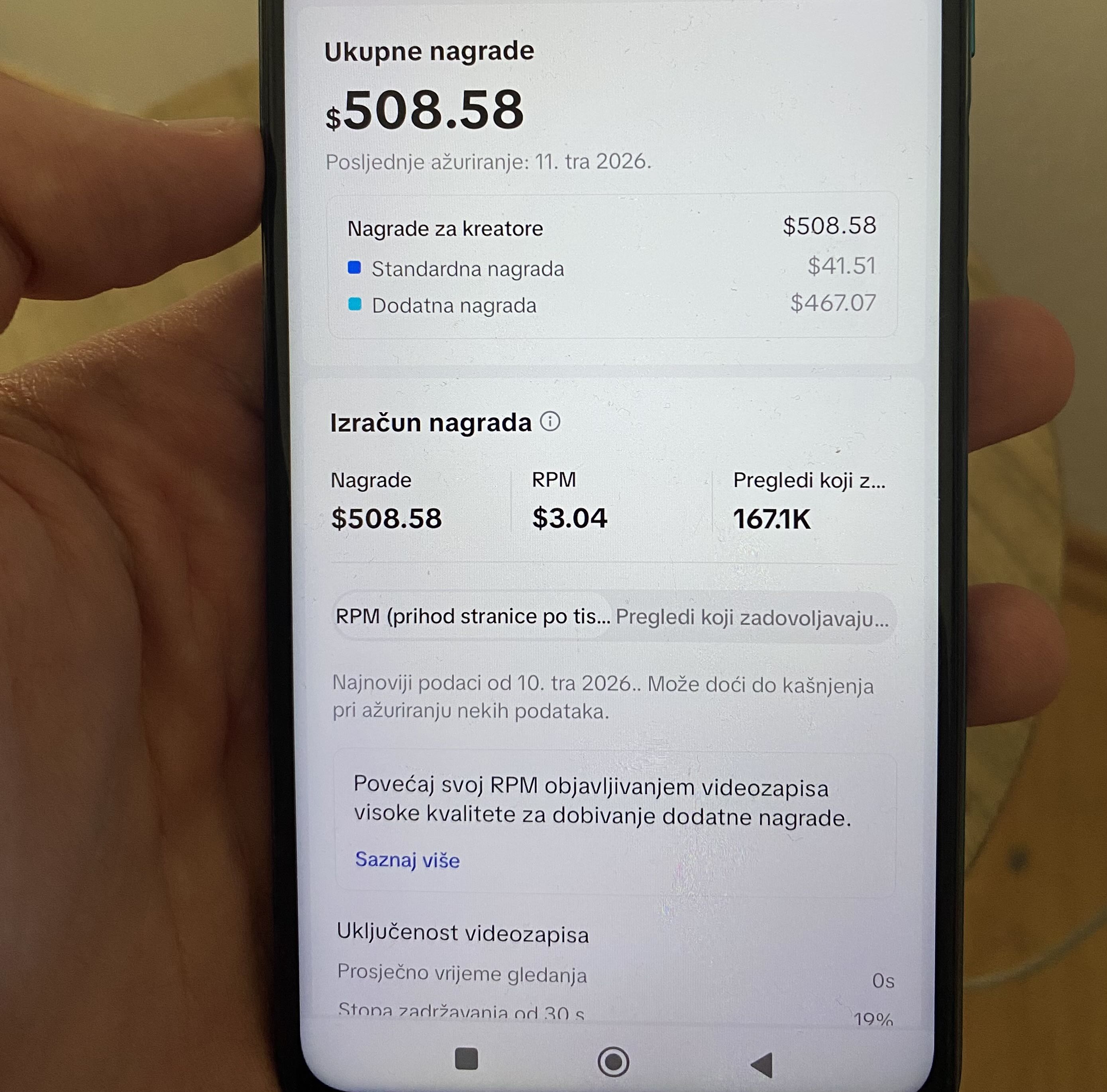 TikTok earnings proof